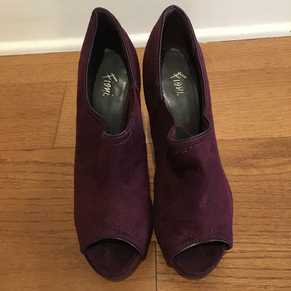 Fioni Purple Peep toe heels - Picture 2 of 2